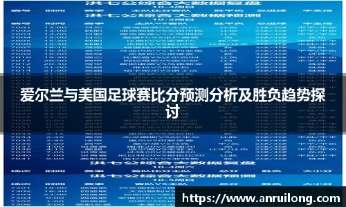 爱尔兰与美国足球赛比分预测分析及胜负趋势探讨